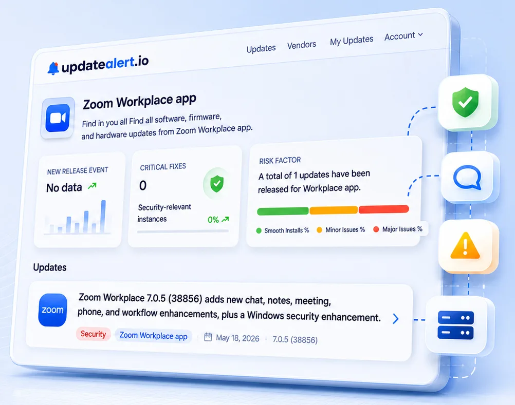 updatealert.io dashboard preview